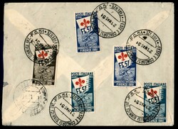 Ginnici (661/663) - affrancatura multipla fronte retro con 15 lire ...