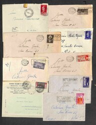 REPUBBLICA - 1948/58 Buon insieme di ventotto lettere affrancate con ...