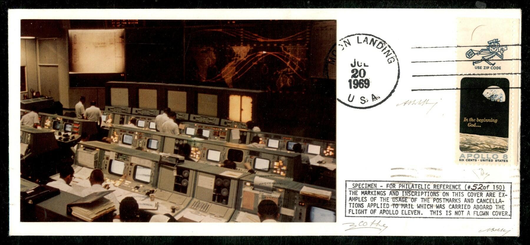 1969 - Moon Landing - busta commemorativa n.52 di 150 con 6 cent ...