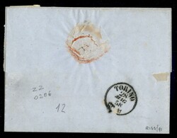 Lettera per Torino con c.20 azzurro grigiastro (15A) annullato col ...