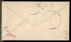 Bella bustina affrancata con coppia del 1 cent (T14) da Città S. ...