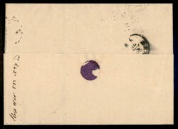 Lettera per Genova affrancata con c.5 tiratura di Londra + c.5 ...