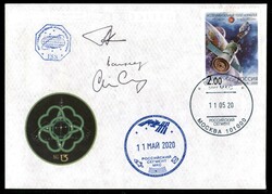 2020 - Cygnus NG-13 - cosmogramma timbrato con gli annulli di bordo ...