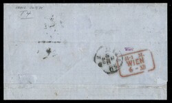 Lettera con c.20 ardesia violaceo (15) da REGGIO 2 DEC.1859 per ...