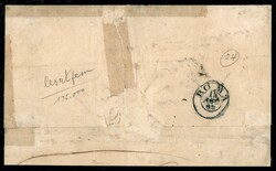 Lettera da Napoli per Roma via di terra 4 porti affrancata con 5 gr. ...