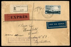 Bimillenario Oraziano 5 + 2 lire Posta Aerea (99) isolato su ...