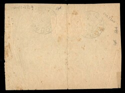 Assicurativi - Coppia del 3 lire (6) parte destra su ricevuta ...