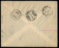 S. Francesco 20 cent (27) + striscia di tre del 55 cent Pittorica ...