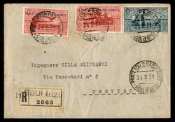 Virgilio soprastampati due 75 cent + un 1,25 lire (26 + 27) su ...