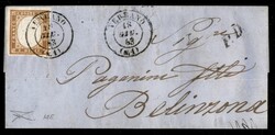 Bella letterina con 10 cent (14E) da Verbano (annullato sul battello) ...