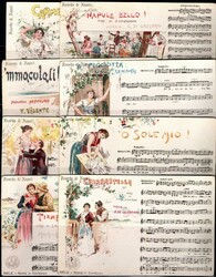 CARTOLINE - Musicali - Lotticino di n. 21 Cartoline Musicali NAPOLI . ...