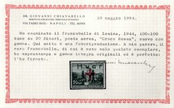 Occupazioni CROATE - Lesina - 1944 - Lesina Croce Rossa Posta aerea. ...