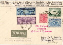 Posta aerea - Posta aerea Catapulta lettera da Brisbane ad amburgo ...