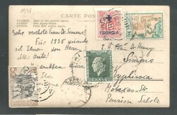 CARTOLINA - Grecia - 1938 Cartolina da Atene per Kypharissa Ottimo ...