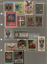 Collezione di ERINNOFILI e/o ETICHETTE mondiali formato da oltre 400 ...