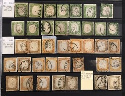 Sardegna - 1855-63 Lotto voluminoso composto da oltre 100 francobolli ...