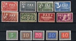 Svizzera 1945 Serie della PACE. Serie completa 13 valori catalogo ...