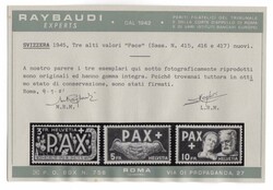 Svizzera 1945 Serie della PACE. Serie completa 13 valori catalogo ...