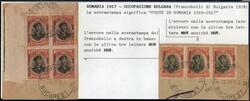 Romania - 1917 - VARIETA' Occupazione Bulgara, errori di soprastampa. ...