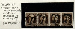 LUOGOTENENZA - Striscia di 4 esemplari del 30 cent con sovrastampa T ...