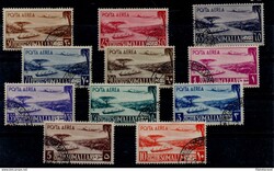 Somalia (AFIS) - 1950/1951 . Posta Aerea "AEREO e VEDUTA" -Filigrana ...