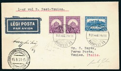 Posta Aerea - 1931 (15 agosto) - BUDAPEST - (KLAGENFURT) - VENEZIA / ...