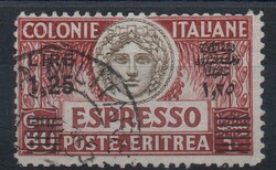 Eritrea - ESPRESSO Catalogo n. 8 Ex soprastampato lire 1,25 su cent. ...