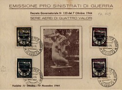 Egeo - OCCUPAZIONE TEDESCA DELL'EGEO POSTA AEREA 1944 " Pro ...