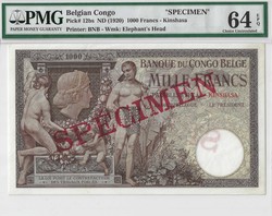 110.550.55: Banknoten - Afrika - Belgisch Kongo