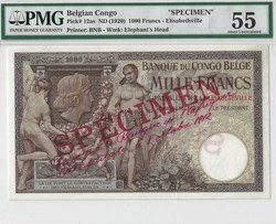 110.550.55: Banknoten - Afrika - Belgisch Kongo