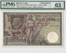 110.550.55: Banknoten - Afrika - Belgisch Kongo