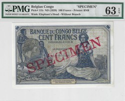 110.550.55: Banknoten - Afrika - Belgisch Kongo