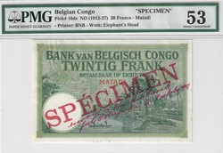 110.550.55: Banknoten - Afrika - Belgisch Kongo