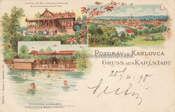 Litho - Karlstadt Städtische Badeanstalt - 1898 Zustand I-II, ...