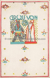 Litho WW 897 Arnold Nechansky Krampus - Rückseite WW 900 ...