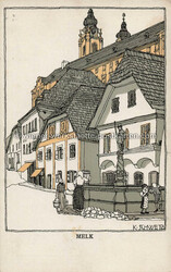 Litho WW 722 Karl Schwetz Melk - 1912 Zustand II, RS fleckig,nicht ...