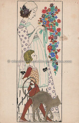 Litho WW 759 signiert E.R. - 1916 Zustand II, Stempelspuren,gelaufen