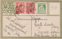 Litho WW 759 signiert E.R. - 1916 Zustand II, Stempelspuren,gelaufen