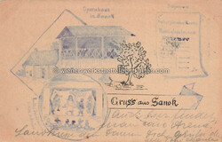 Handgemalt - Sanok - 1898 Zustand I-, gelaufenAutomatically generated ...
