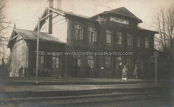 Fotokarte - Pulawy Bahnhof - 1918 Zustand I-, gelaufenAutomatically ...