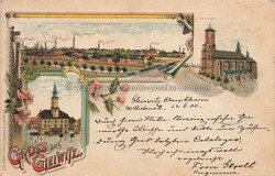Litho - Gleiwitz - 1900 Zustand I-, gelaufenAutomatically generated ...