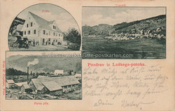 Pozdrav iz Loskega-potoka - um 1903 Zustand I-, gelaufenAutomatically ...