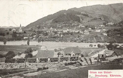 Unter-Drauburg Eisenbahn - 1899 Zustand I-II, gelaufen,Albumecken