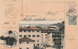 Borgo Collage - 1906 Zustand II, gelaufen,Eckknick