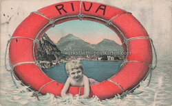 Riva Collage - 1907 Zustand I-II, gelaufen,Stempelspur