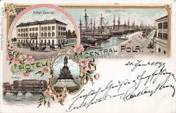 Litho - Pola Hotel Central - 1899 Zustand I-II, gelaufen