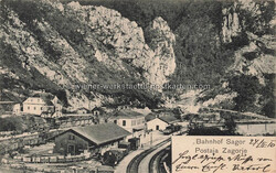 Sagor Zagorje Bahnhof - 1910 Zustand I-II, gelaufen