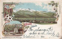 Litho - Schaan - 1900 Zustand I-II, gelaufen,leichte Patina