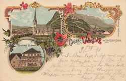 Litho - Vaduz - 1898 Zustand I-II, gelaufen