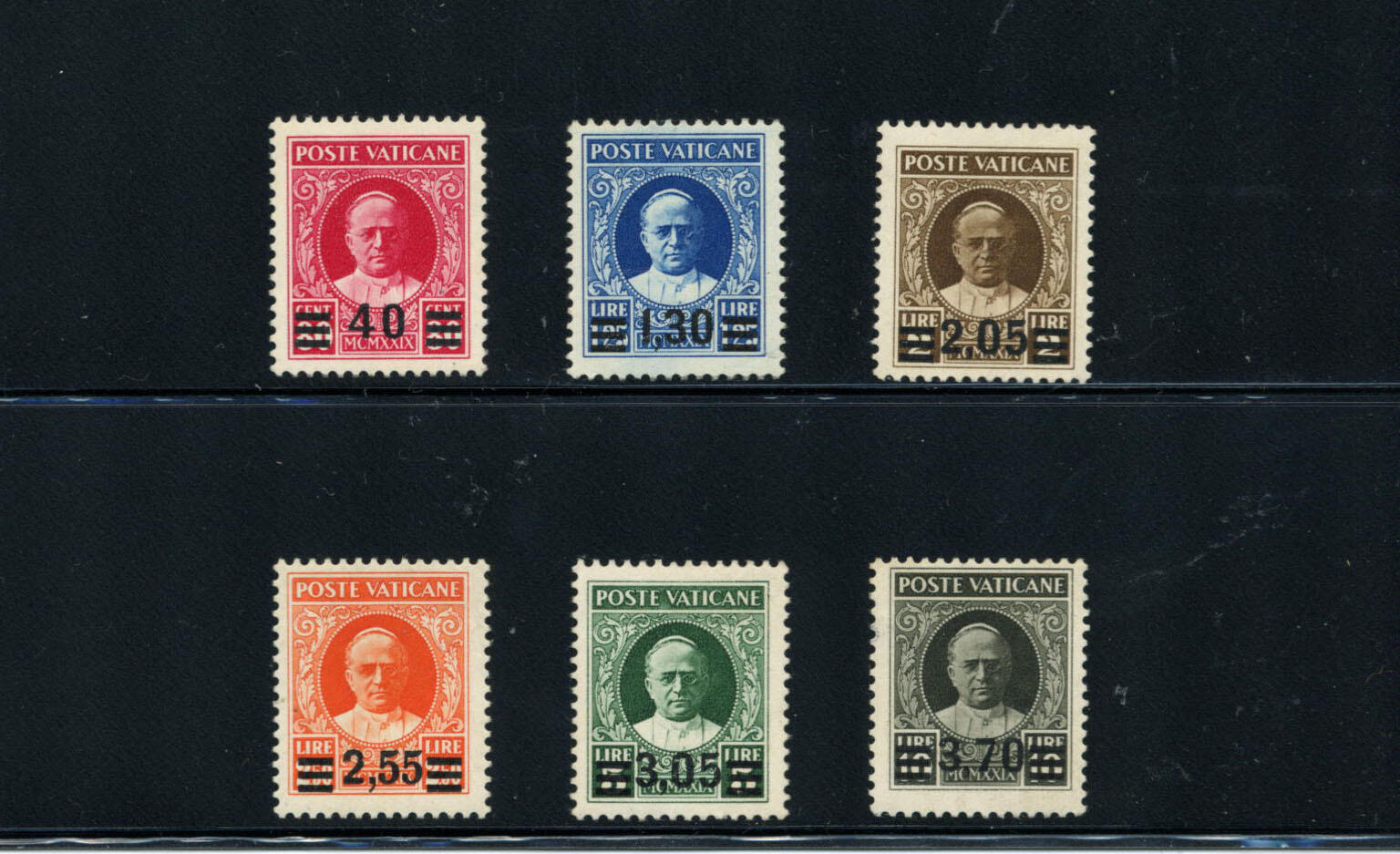 VATICAN: Sc.#35-40 * Set of 6, VF, LH, CHOICE! Diena Cert. Scott ...